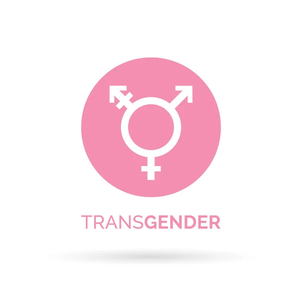 Transgender pictogram. Transgender teken. Roze transgender symbool. — Stockvector
