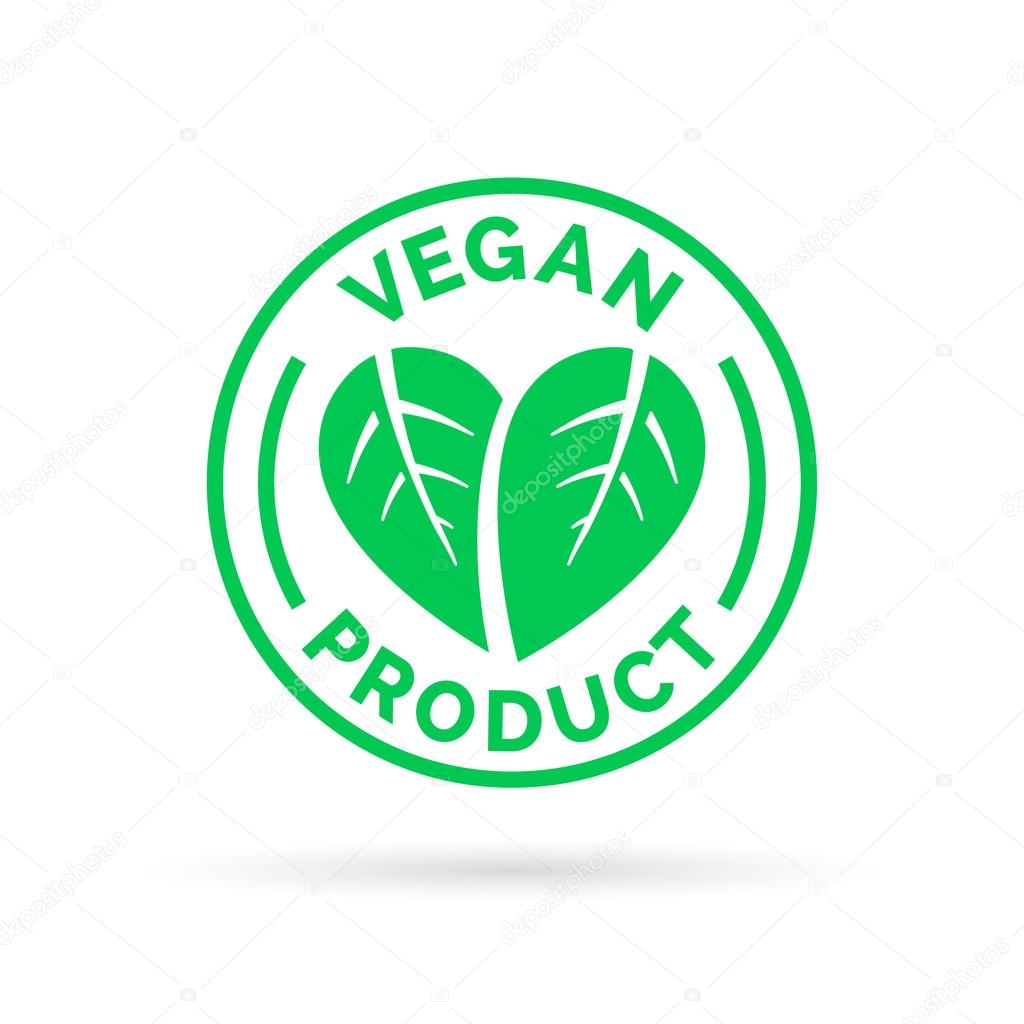 Vegan food product icon vector symbol stamp — Stock Vector