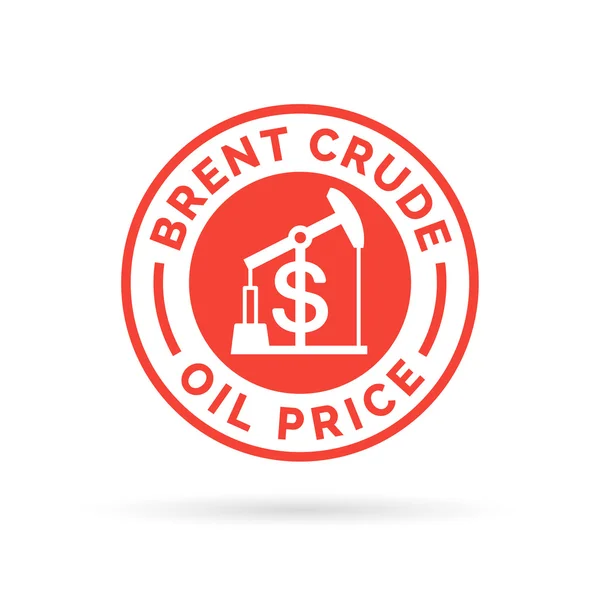 Price of oil icon with oil pump symbol dollar sign. — Stock Vector