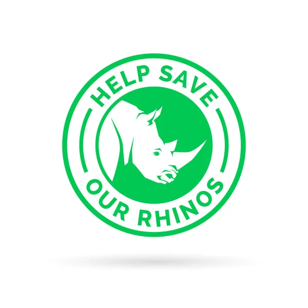 Helfen, unsere Nashörner vor illegaler Jagd zu retten — Stockvektor