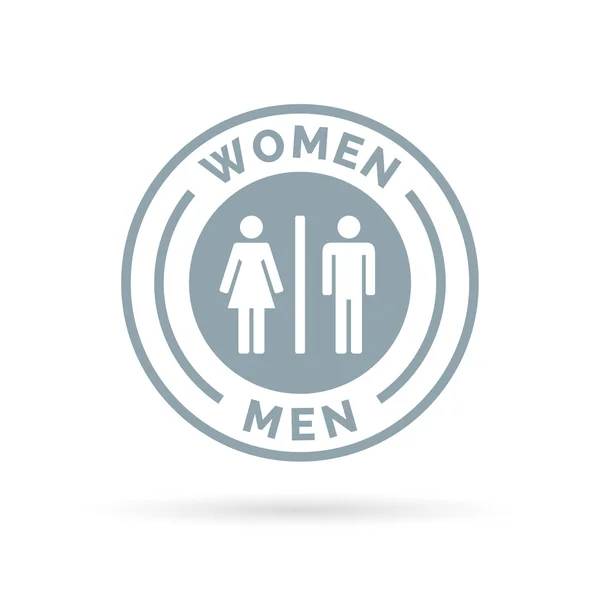 Icône de toilette hommes et femmes. Signe de toilettes masculin et féminin . — Image vectorielle