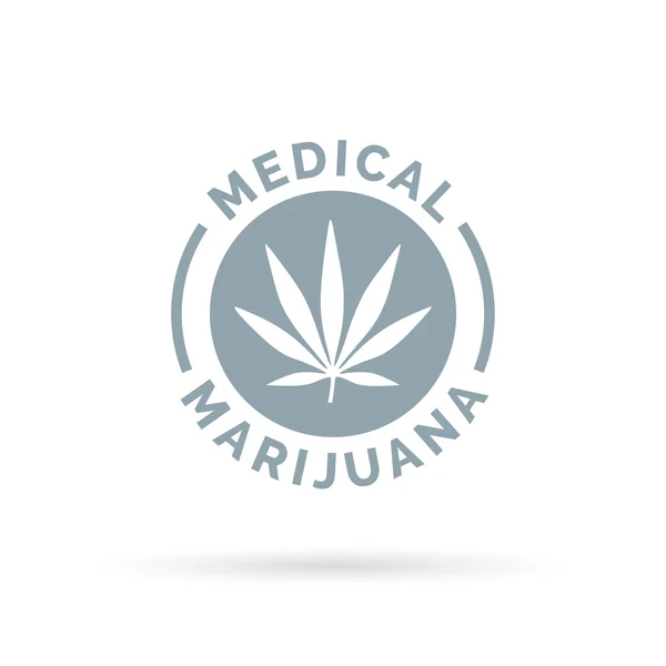 Medische marihuana pictogram ontwerp met Cannabis hennep leaf symbool. — Stockvector