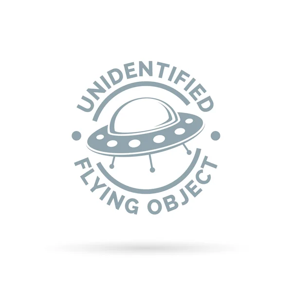 UFO icon. Unidentified flying object sign. Flying saucer spaceship symbol. — Stock Vector