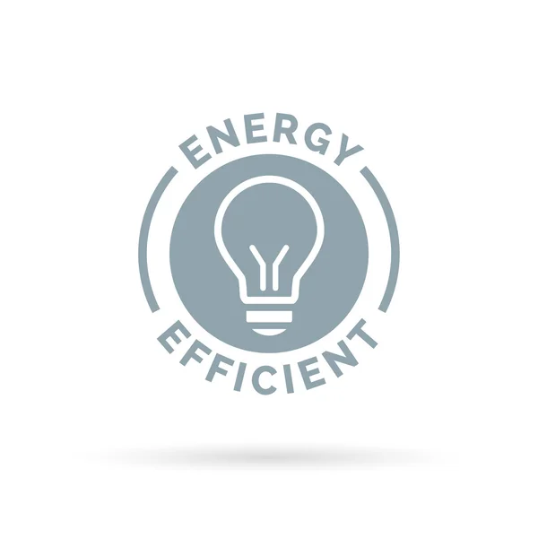 Energy efficient eco icon lightbulb symbol design. — ストックベクタ
