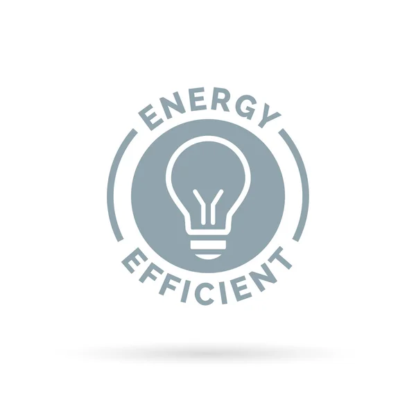 Energy efficient eco icon lightbulb symbol design. — Stock vektor