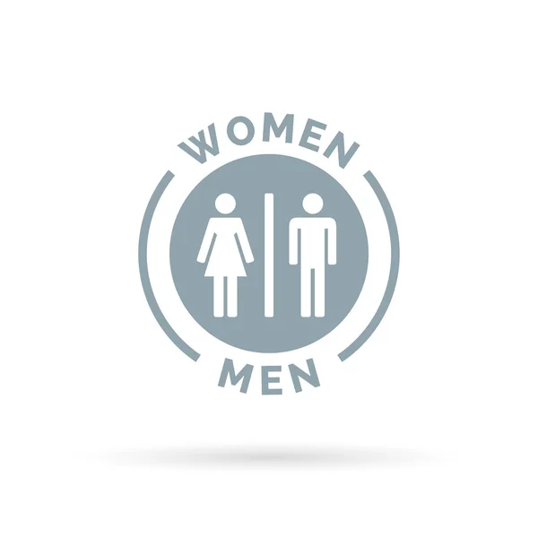 WC pictogram voor mannen en vrouwen. Mannelijke en vrouwelijke toilet teken. — Stockvector