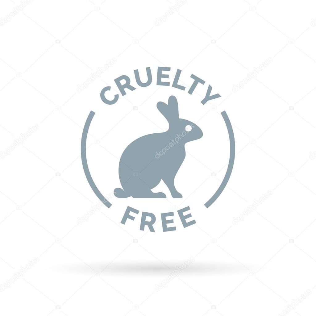 Animal cruelty free icon design. Product not tested on animals sign with rabbit silhouette symbol. Vector illustration.