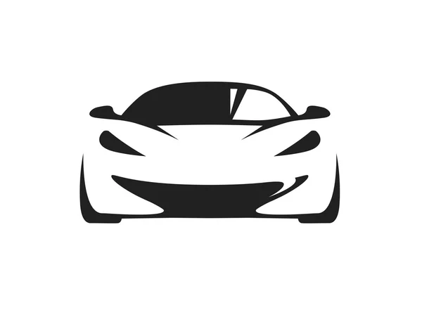 Concept car with supercar sports vehicle silhouette. — Stock Vector