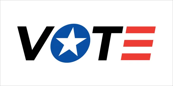 Estados Unidos América Firma Bandera Electoral Presidencial Con Concepto Estrella — Vector de stock