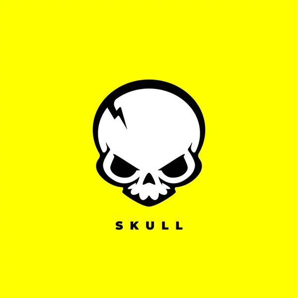 Logo Del Cráneo Icono Esqueleto Demonio Bebé Muerte Símbolo Dibujos — Archivo Imágenes Vectoriales