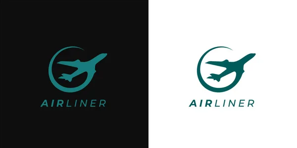 Plane Icon Air Travel Logo Flight Symbol Airplane Transport Sign — Stock Vector