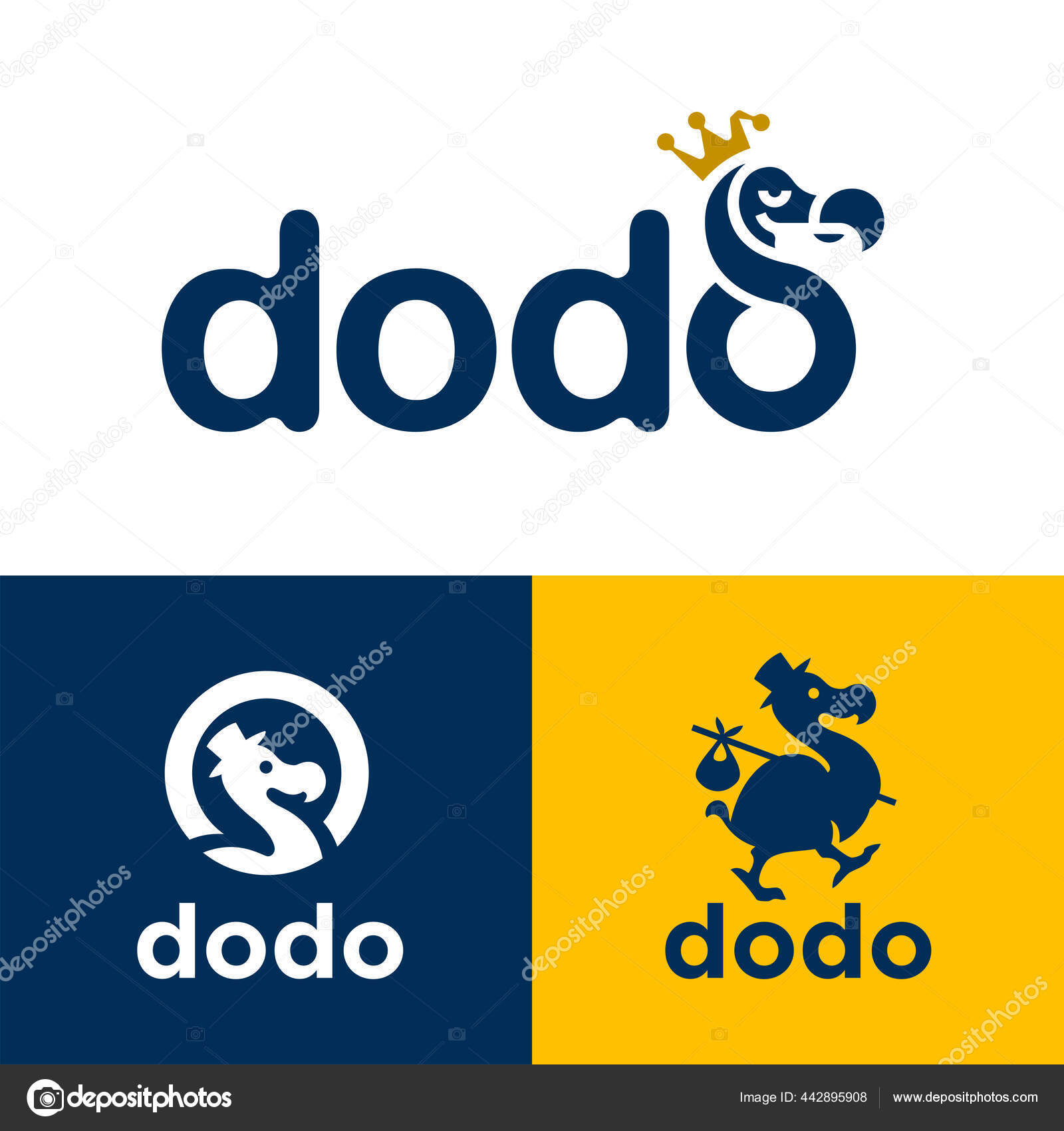 Conceitos Ícone Logotipo Pássaro Dodo Ilustração Vetorial Vetor de  ©TheModernCanvas 442895908, image size:1600x1700