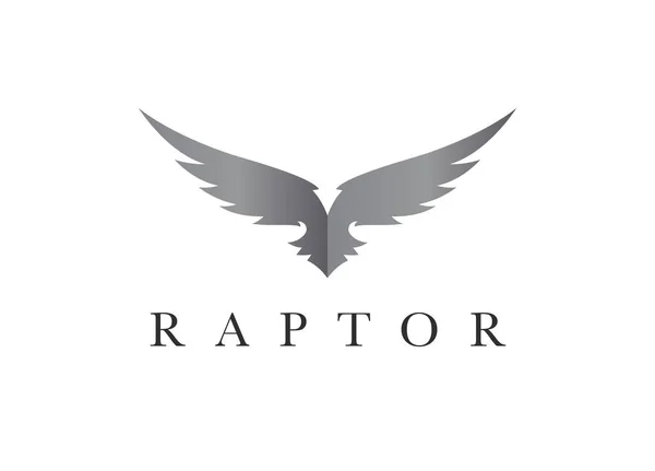 Eagle Logo Ikona Hawka Abstraktní Symbol Kořisti Létající Sokolnický Raptor — Stockový vektor