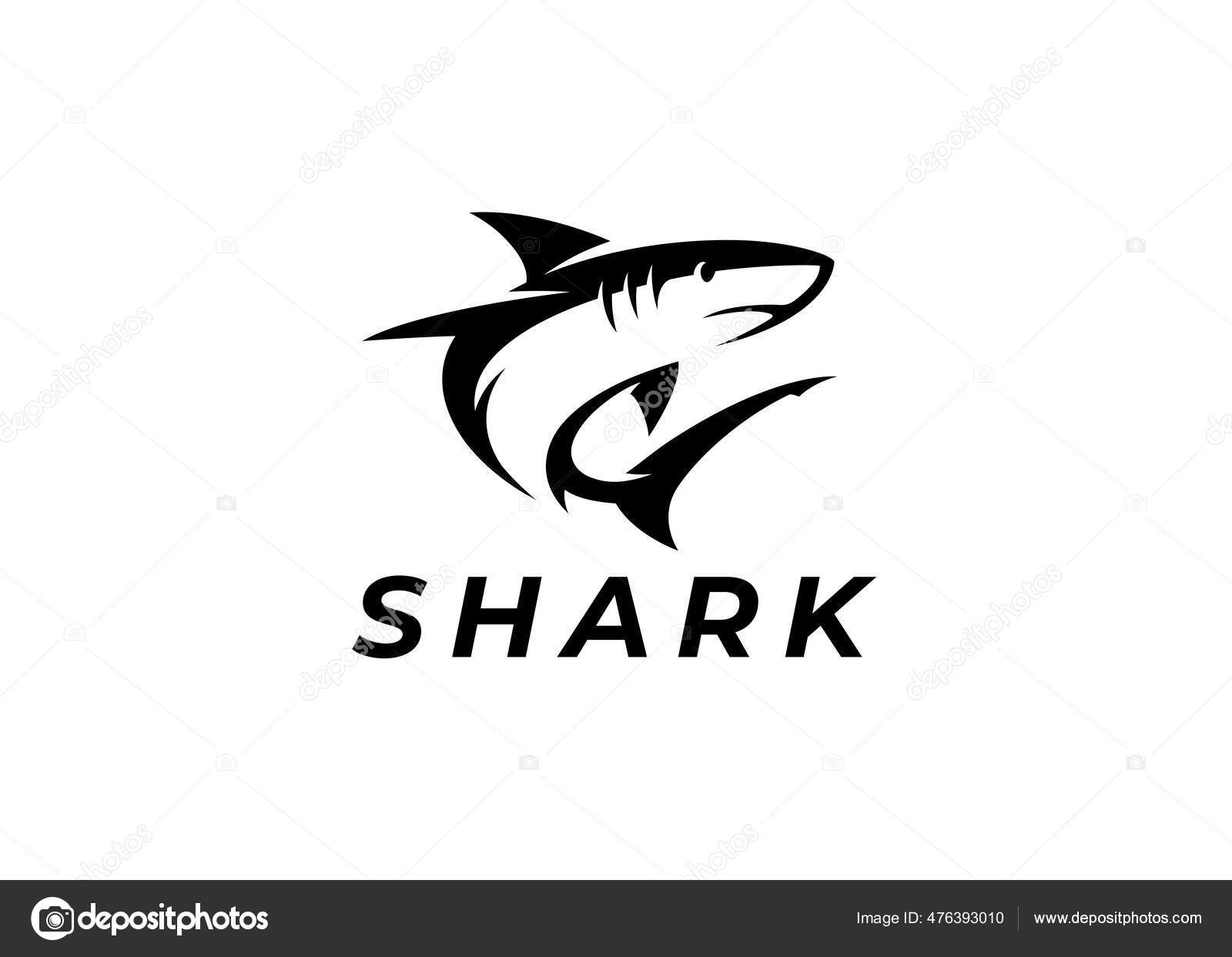 サメのロゴ 海の動物のシンボル 海の魚のアイコン ベクターイラスト ストックベクター C Themoderncanvas