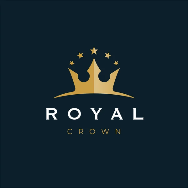 Birinci Sınıf Kraliyet Altın Kaplama Logo Simgesi Kraliyet Kralının Sembolü — Stok Vektör