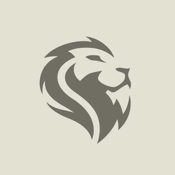 Majestic Male Lion Face Icon Symbol Premium Wild African Cat Εικονογράφηση Αρχείου