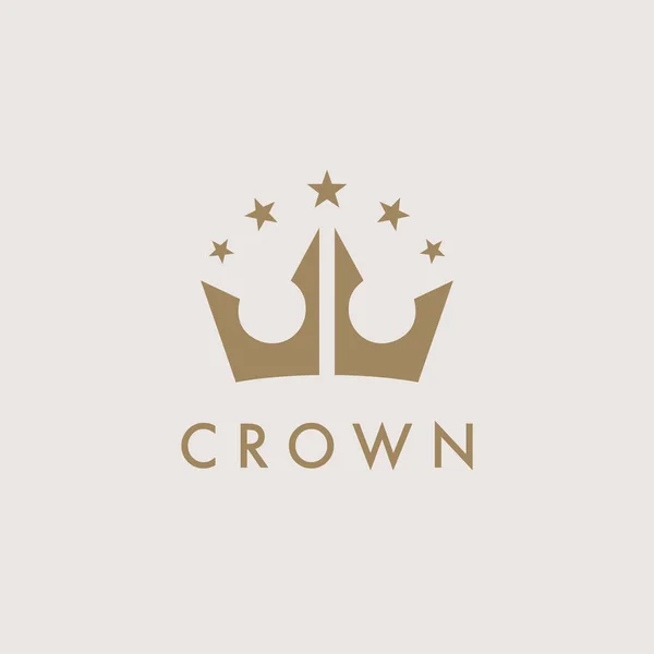 Premium Koninklijke Kroon Logo Pictogram Royalty King Symbool Luxe Merkteken — Stockvector
