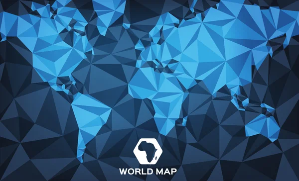 Mappa astratta del mondo 1 — Vettoriale Stock