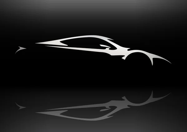 Concept Sportscar voertuig silhouet 06 — Stockvector