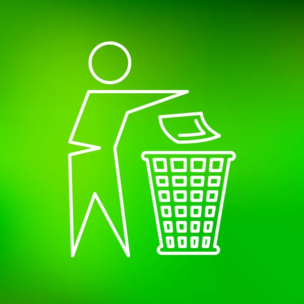 Dispose trash icon — Stock Vector
