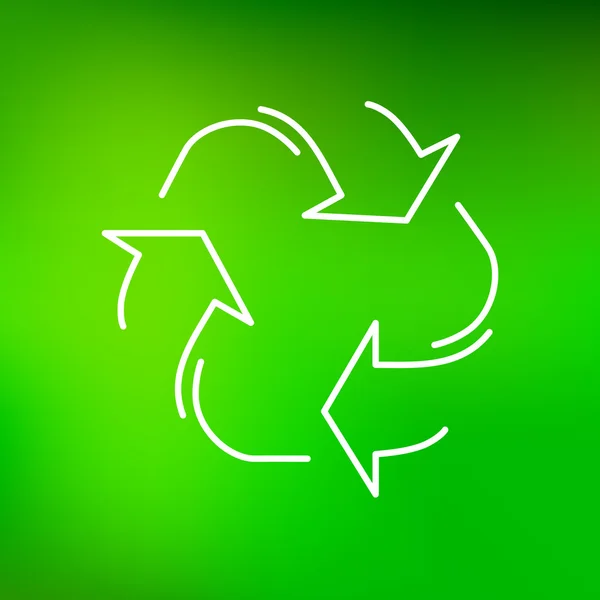 Green recycle reuse icon — Stock vektor