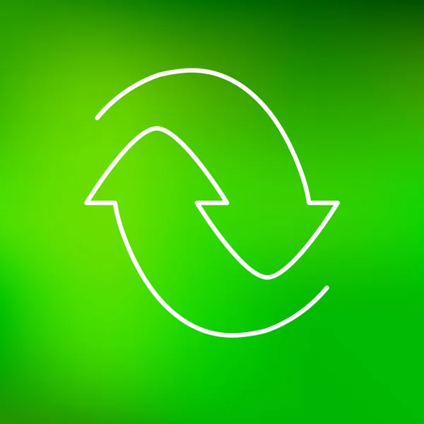 Green recycle reuse icon — Stockový vektor