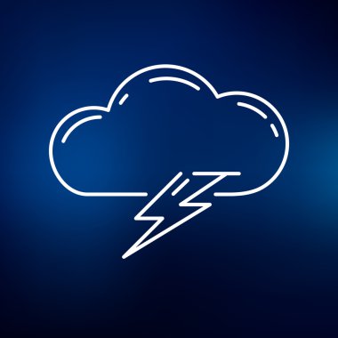 bulut yıldırım simgesi simgesi
