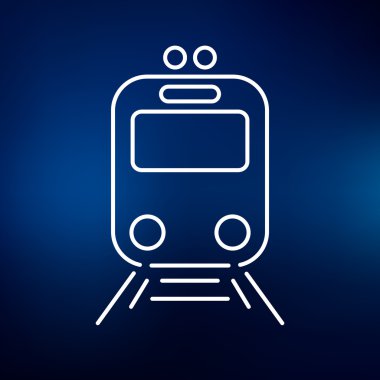 Public city transport tram icon