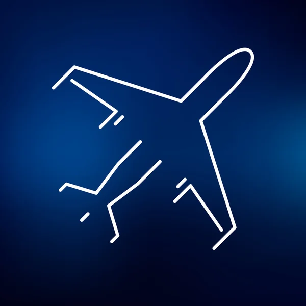 Flying airplane icon — Stock Vector