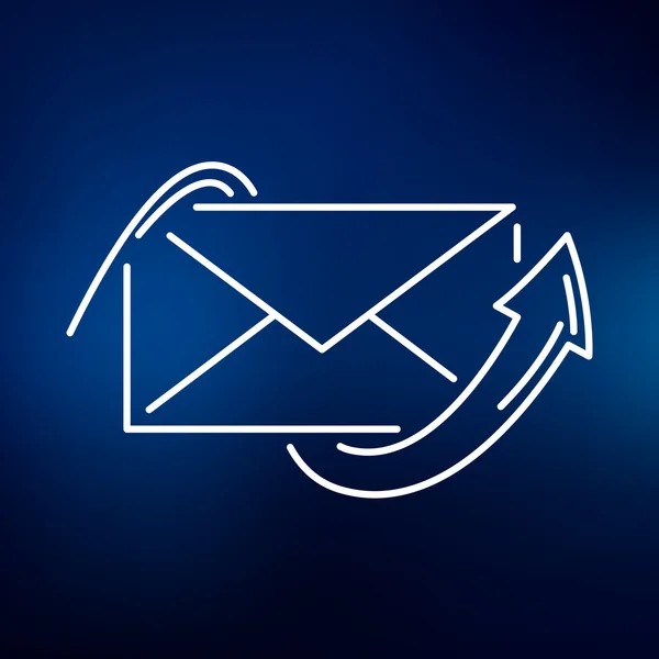 Konzeptionelles E-Mail-Pfeil-Symbol — Stockvektor