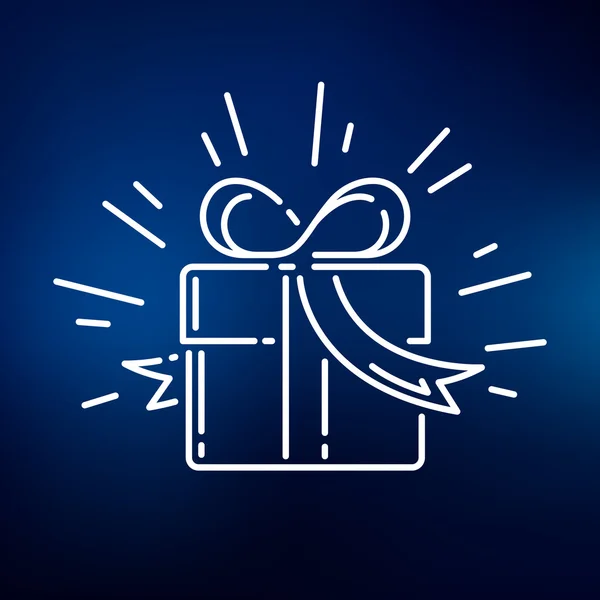 Kerstcadeauverpakking Icoon — Stockvector