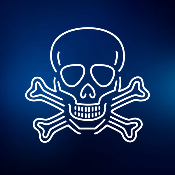 Beware danger skull icon — Διανυσματικό Αρχείο