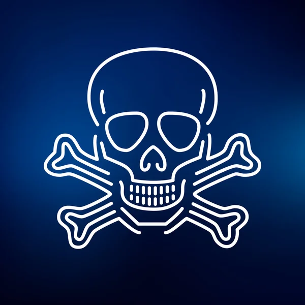 Beware danger skull icon — Wektor stockowy