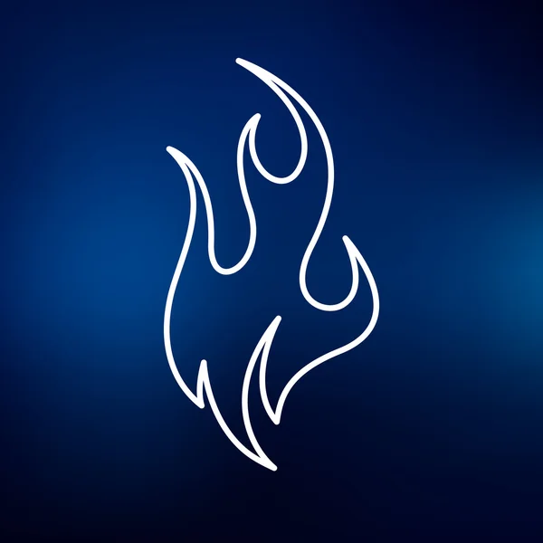 Icône de feu de flamme — Image vectorielle