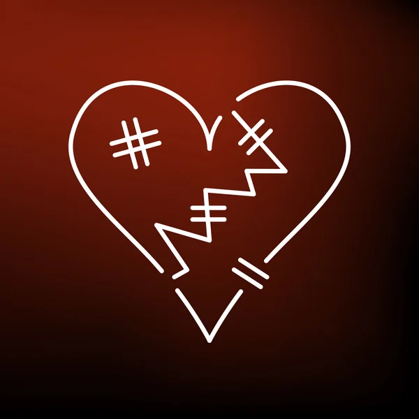 Broken heart icon