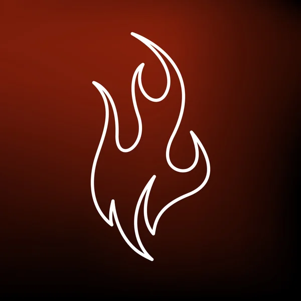 Feuerflamme-Symbol — Stockvektor