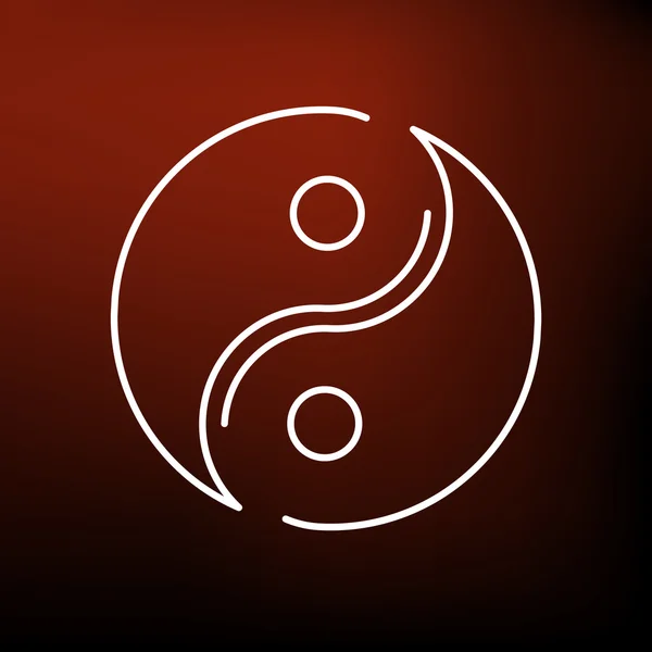 Yin yang-ikonen — Stock vektor