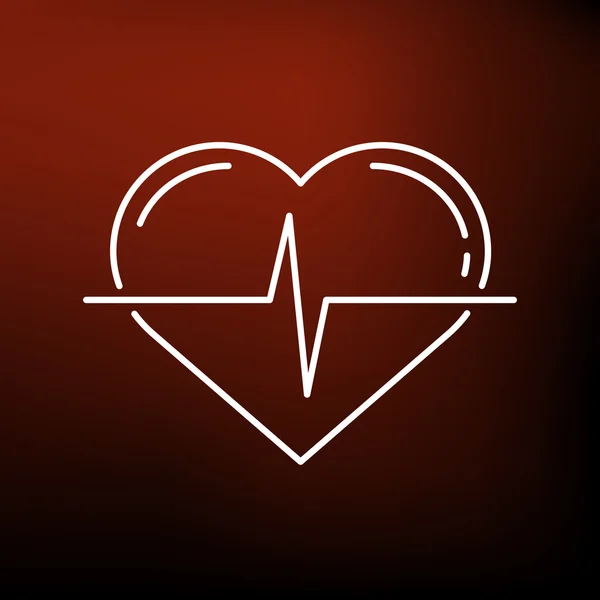 Icono de pulso cardíaco — Vector de stock