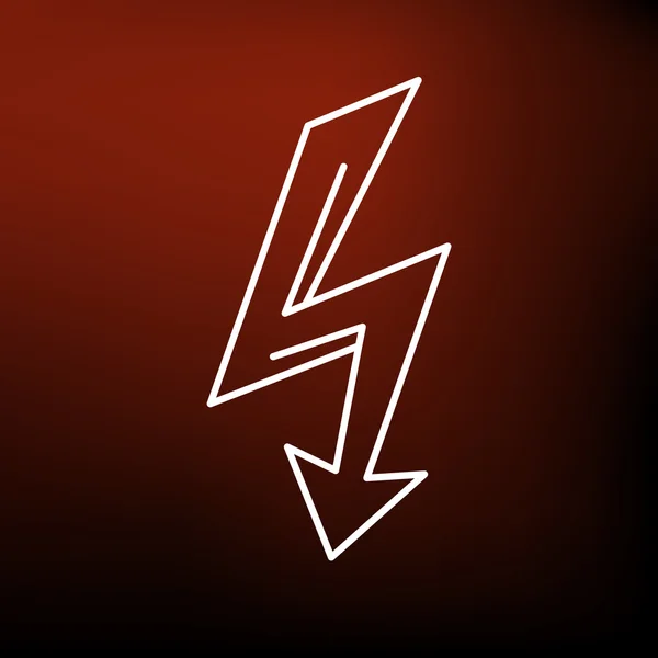 Electric thunderbolt flash arrow icon — Stockvector