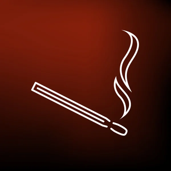 Burning matchstick icon — Stockvector