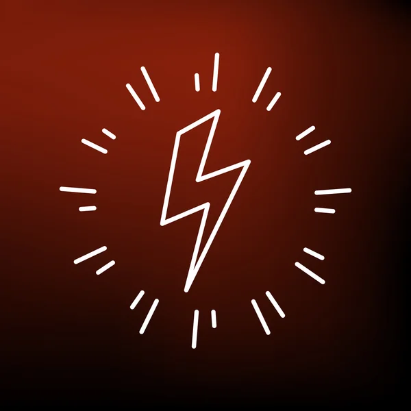 Icono de flash de perno eléctrico — Archivo Imágenes Vectoriales
