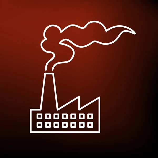 Industrial factory air pollution icon — Stock Vector