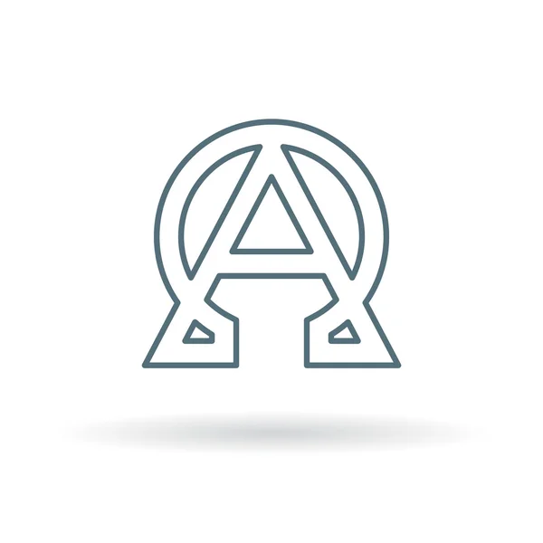 Abstracto alfa y omega icono — Vector de stock