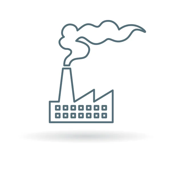 Industrial factory air pollution icon — 图库矢量图片