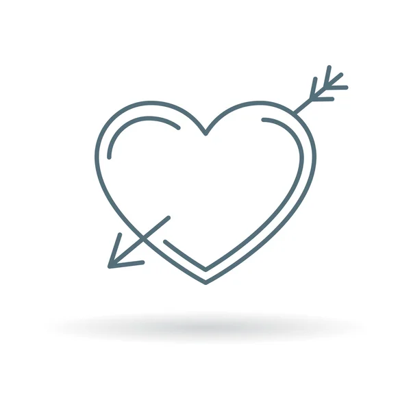 Icono de corazón de flecha — Vector de stock