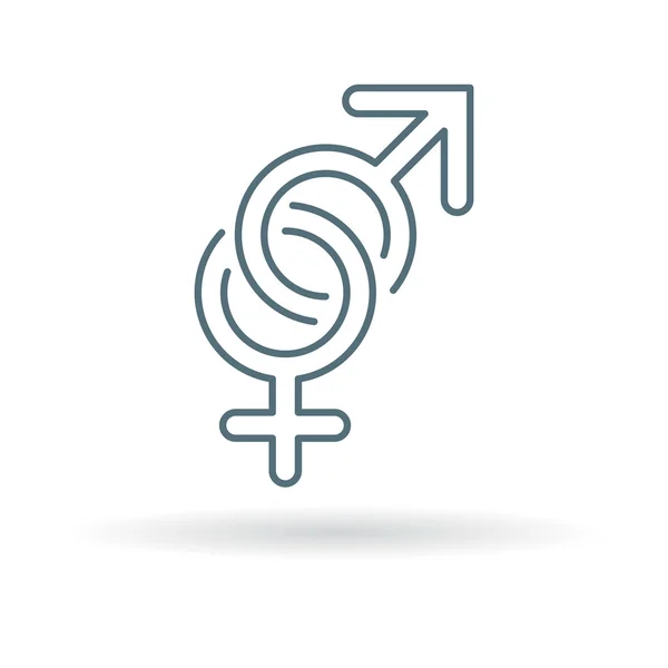 Ikona mužského a ženského pohlaví — Stockový vektor