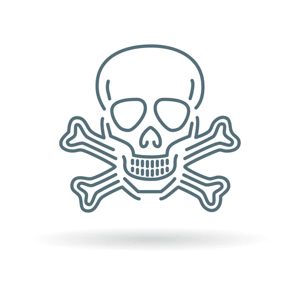Beware danger skull icon — Stockový vektor