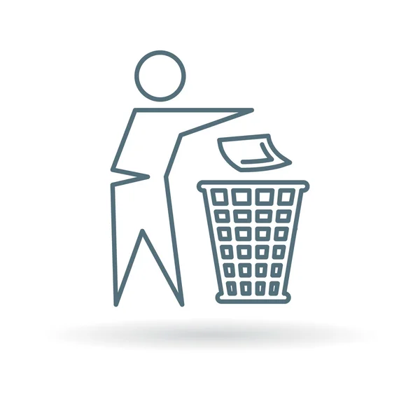 Dispose trash icon — Stock Vector