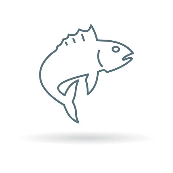 Señal de salto de pescado — Vector de stock