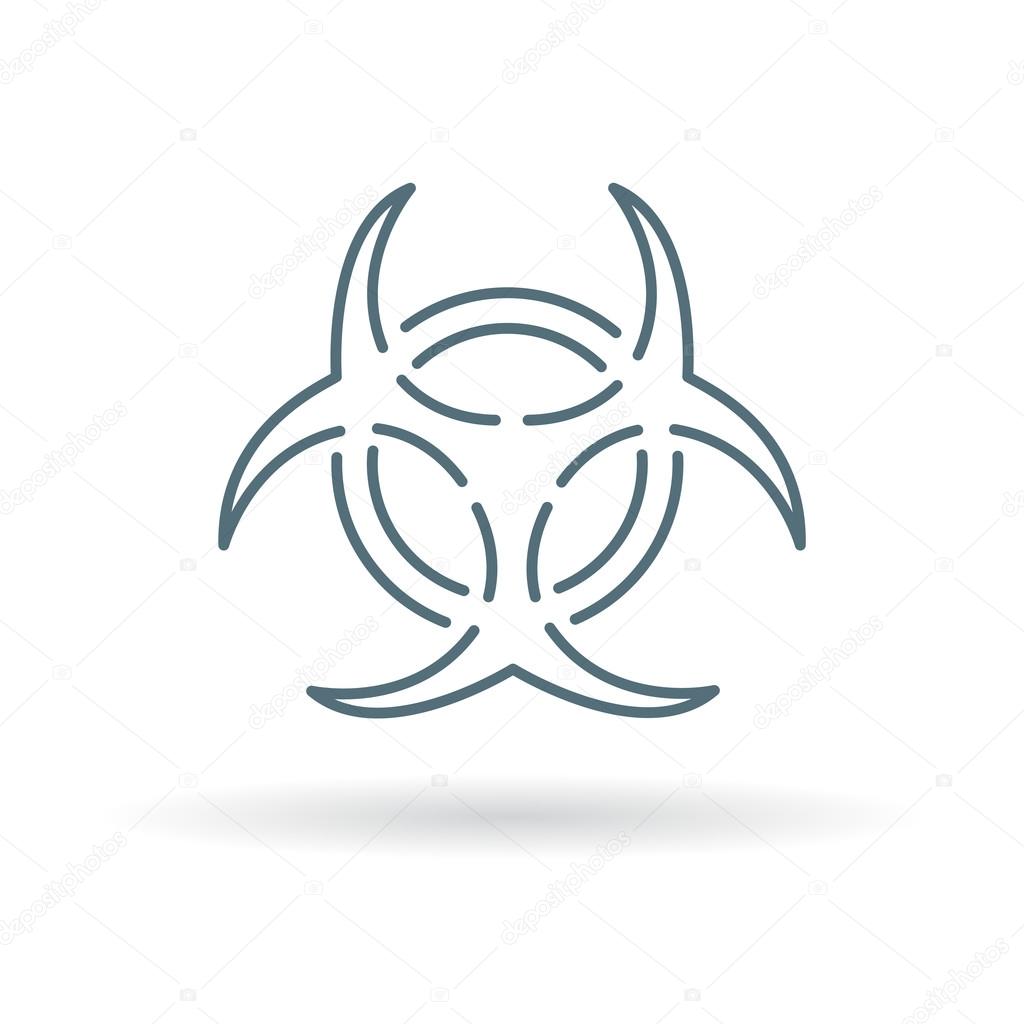 Danger biohazard icon
